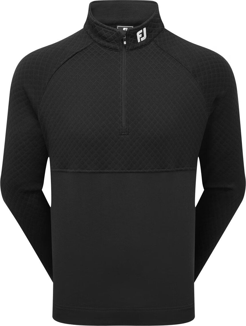 Felpa con cappuccio/Maglione Footjoy Jacquard Thermal Black L Felpa