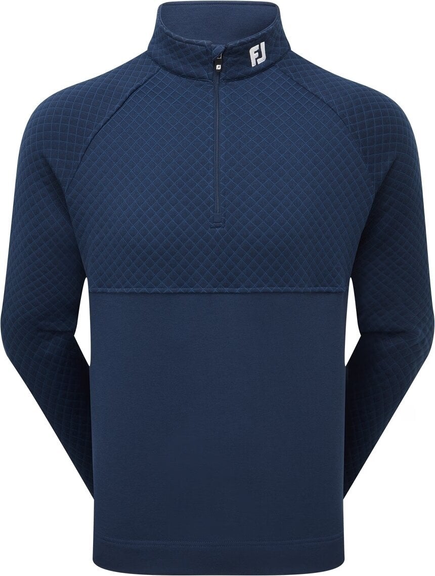 Hoodie/Trui Footjoy Jacquard Thermal Navy L Sweatshirt