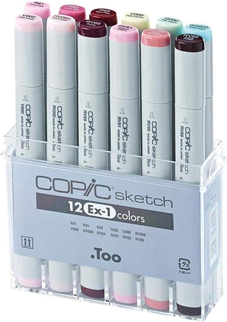 Μαρκαδοράκι Copic Sketch Αναπλήρωση μελάνης Ex Set 1 12 τεμ.