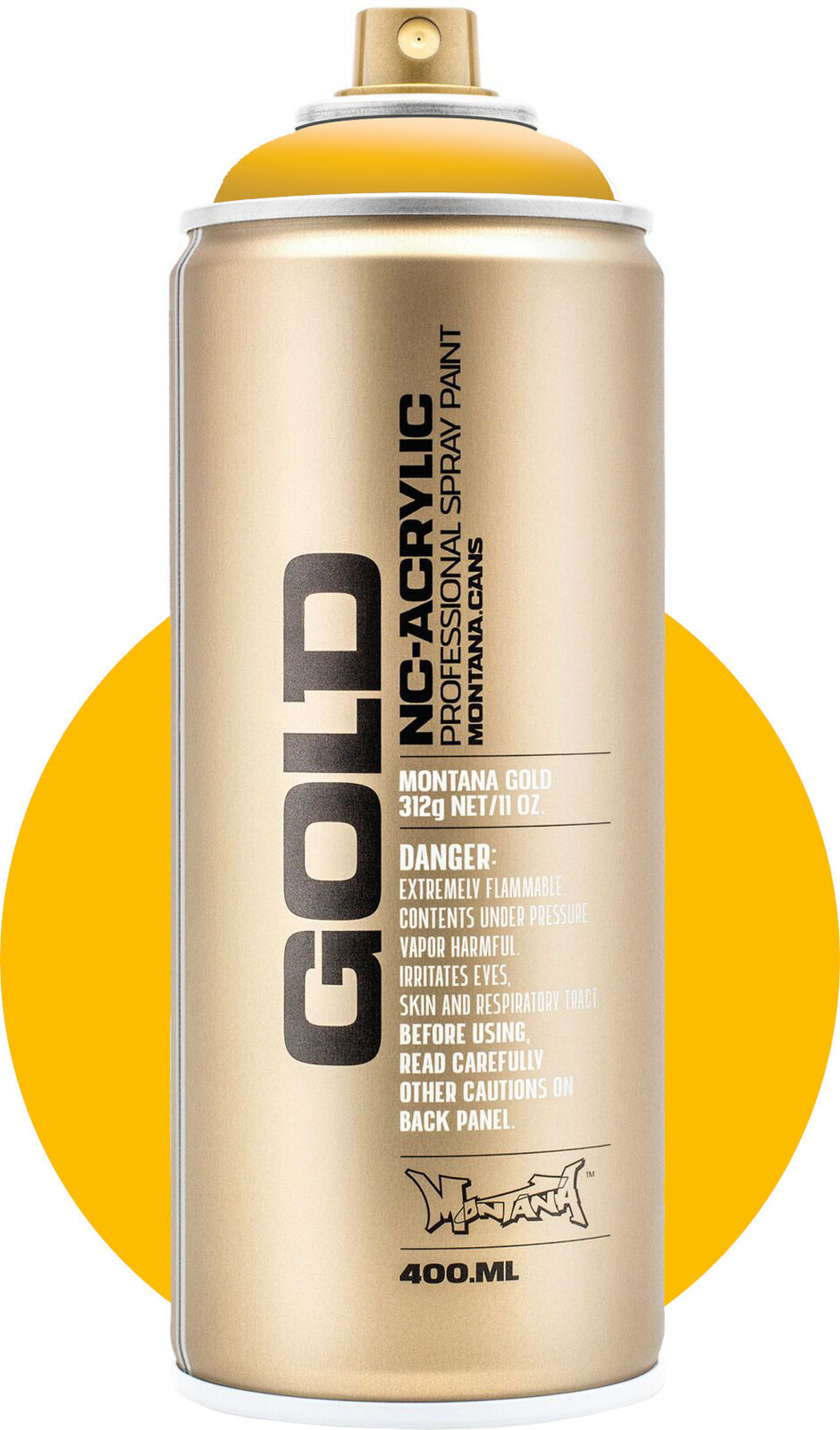 Pintura en aerosol Montana Cans Gold Spray Paints SH1010 Yellow 400 ml 1 pieza