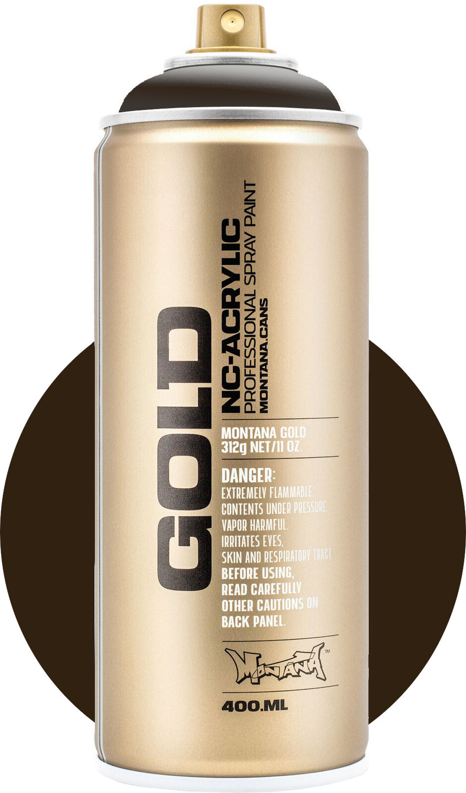 Tinta em spray Montana Cans Gold Spray Paints SH8020 Brown Dark 400 ml 1 un.