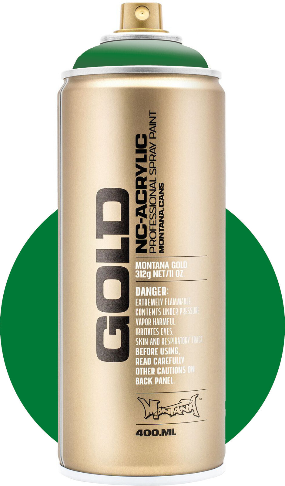 Spray Paint Montana Cans Gold Spray Paint SH6010 Green 400 ml 1 pc