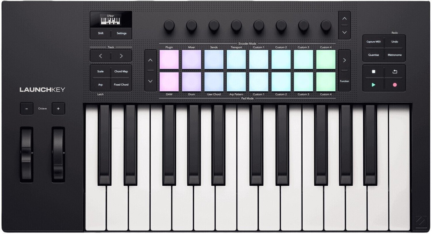 MIDI-koskettimet Novation Launchkey 25 MK4 MIDI-koskettimet Black