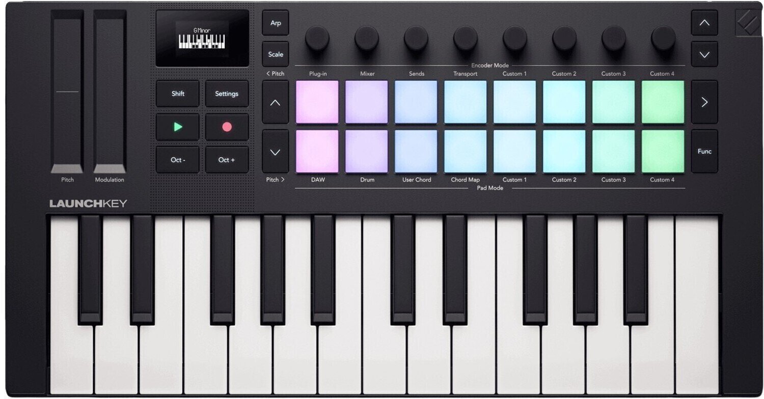 MIDI Πληκτρολόγιο Novation Launchkey Mini 25 MK4 MIDI Πληκτρολόγιο Black