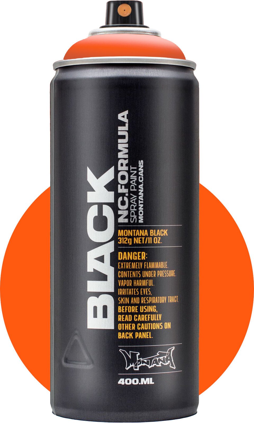 Ruiskumaali Montana Cans Black Spray-maali P2000 Power Orange 400 ml 1 kpl