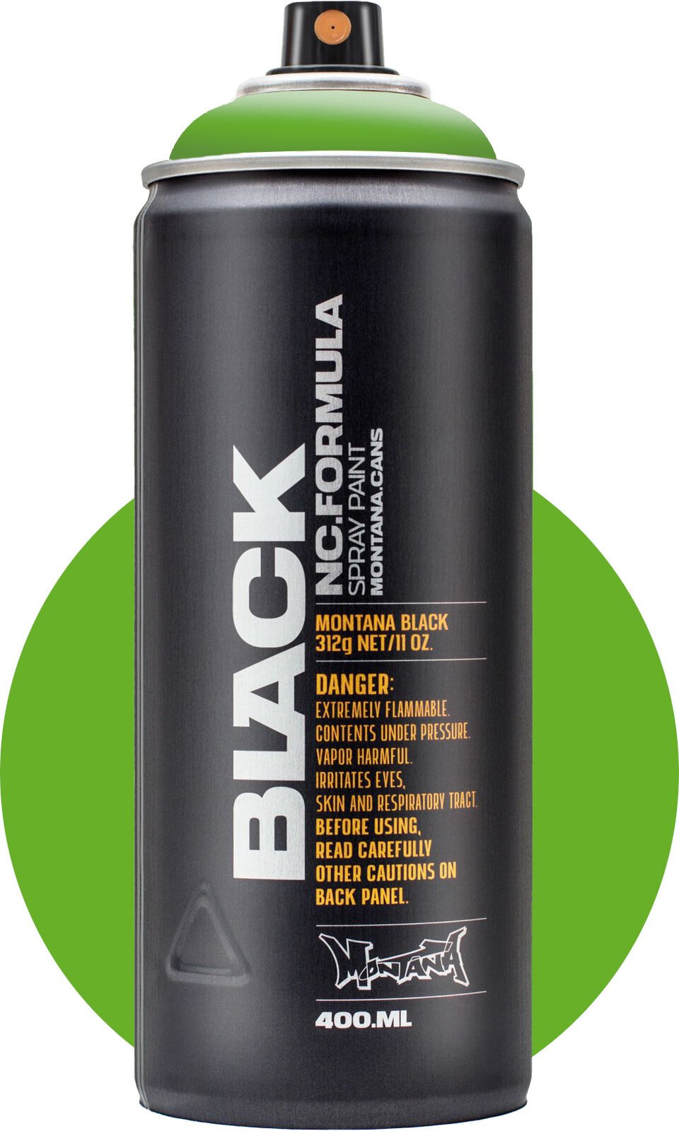 Spray Paint Montana Cans Black Spray Paint P6000 Power Green 400 ml 1 pc