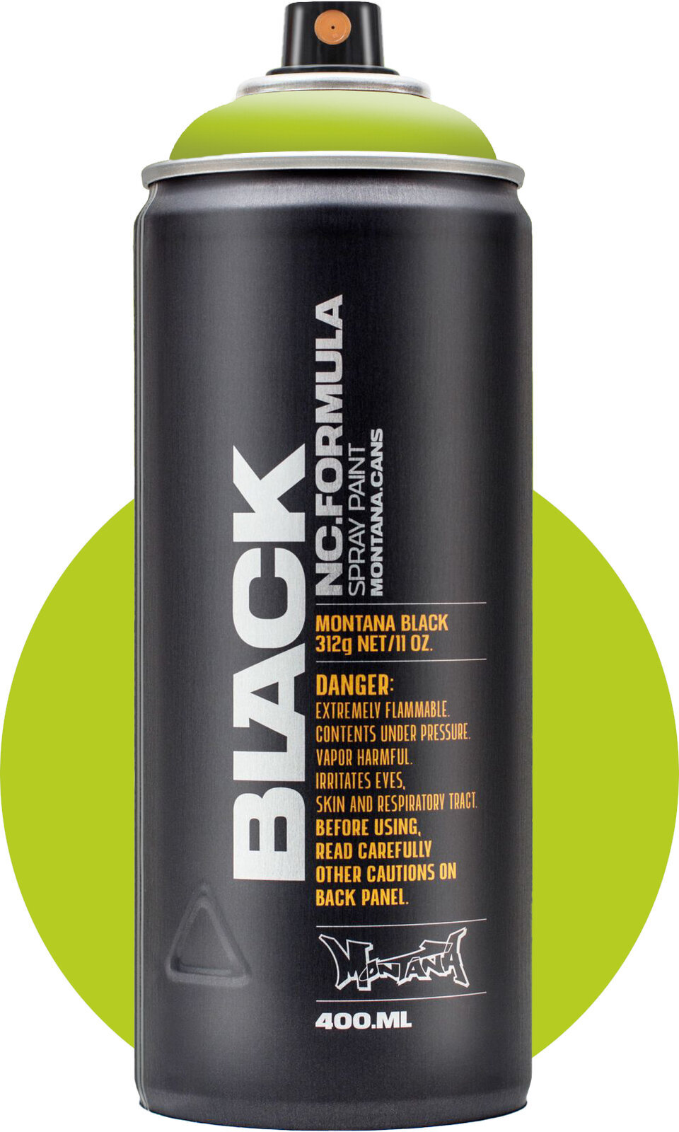 Tinta em spray Montana Cans Black Spray Paints 6015 Wild Lime 400 ml 1 un.