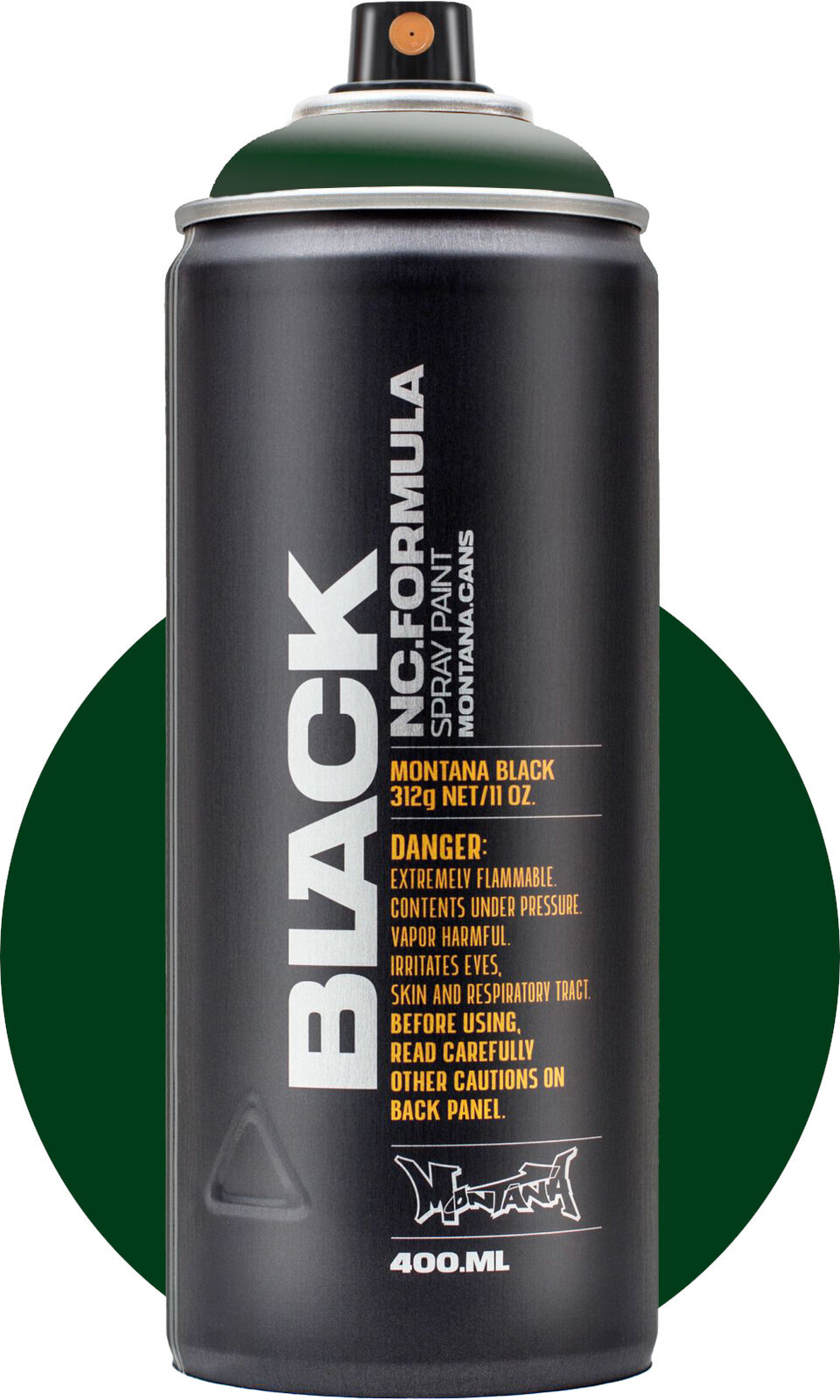 Tinta em spray Montana Cans Black Spray Paints 6070 Tag Green 400 ml 1 un.