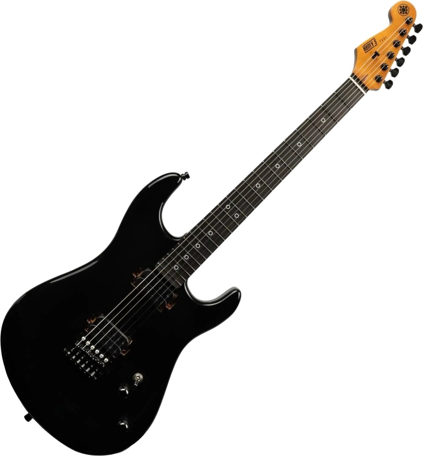 Elektrisk gitarr Henry's Fury FS-1 Widow Black Elektrisk gitarr