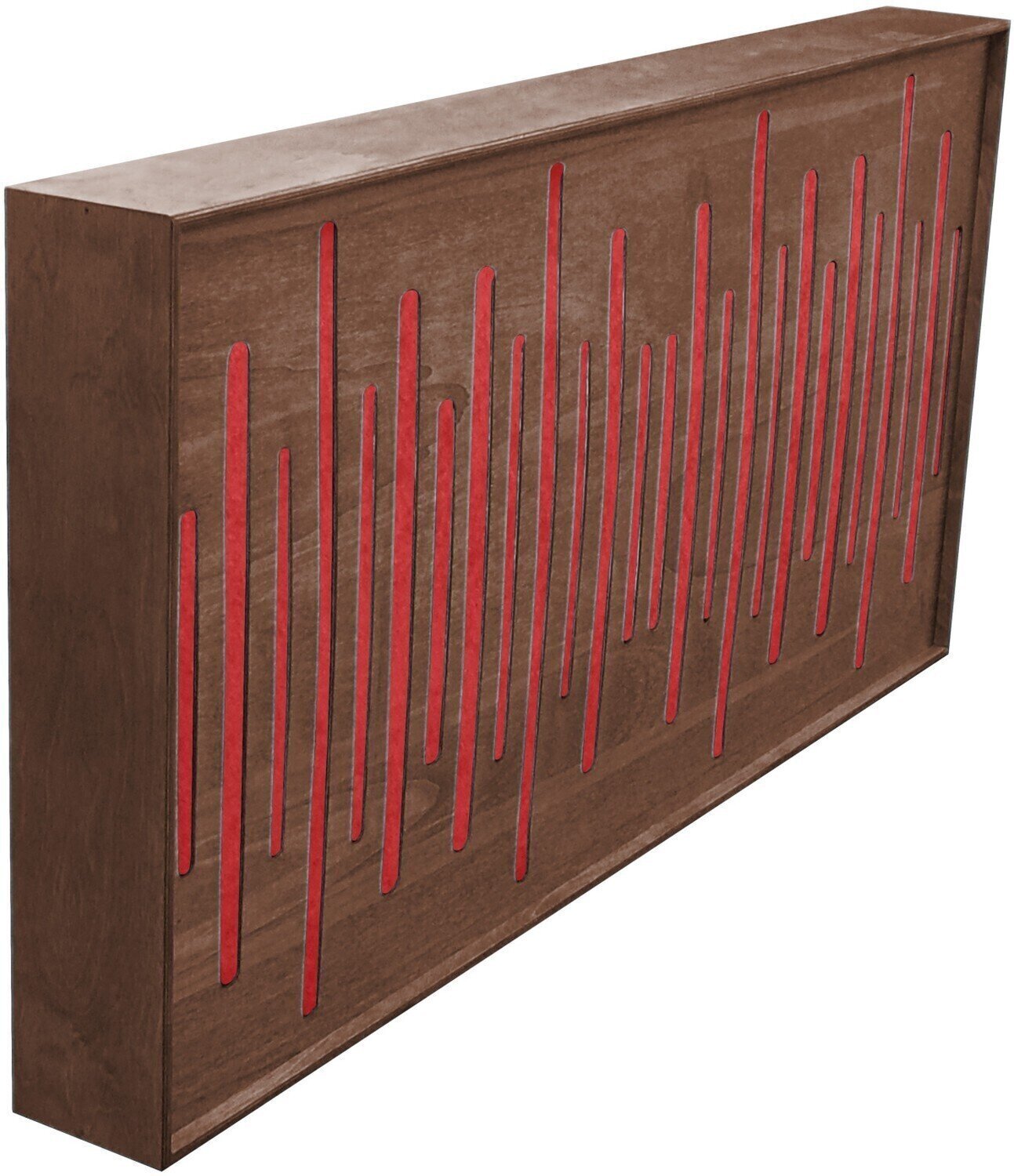 Absorpčný drevený panel Mega Acoustic FiberExcellentPRO120 Walnut/Red Absorpčný drevený panel