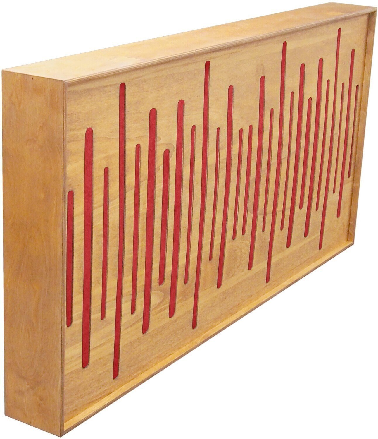 Absorpční dřevěný panel Mega Acoustic FiberExcellentPRO120 Natural/Red Absorpční dřevěný panel