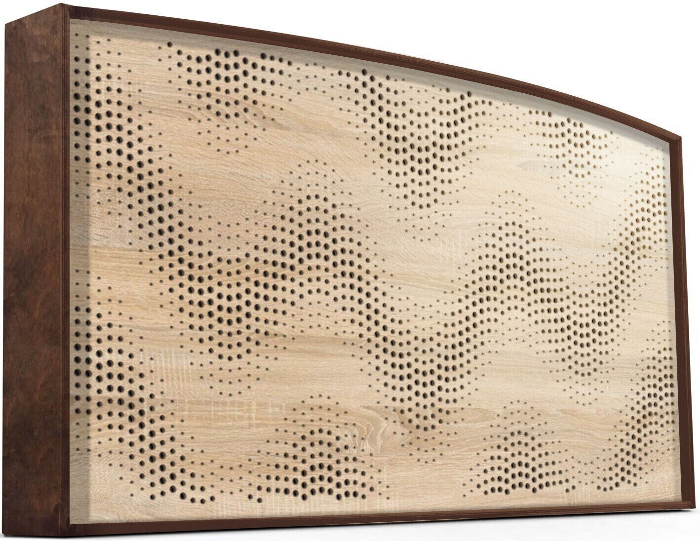 Panel de madera absorbente Mega Acoustic AcouStand Sinus Sonoma Oak/Walnut/Black Panel de madera absorbente