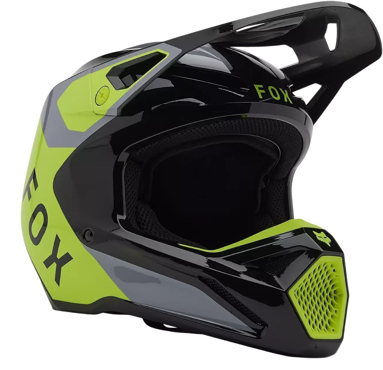 Casque FOX V1 Lean Grey/Yellow M Casque