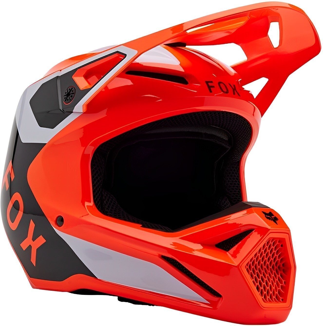 Casque FOX V1 Lean Fluorescent Orange M Casque