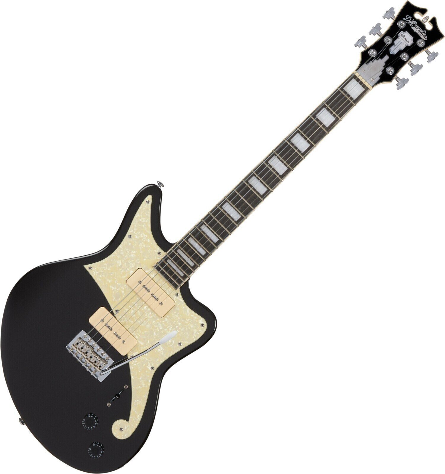 Guitarra elétrica D'Angelico Premier Bedford Black Flake Guitarra elétrica