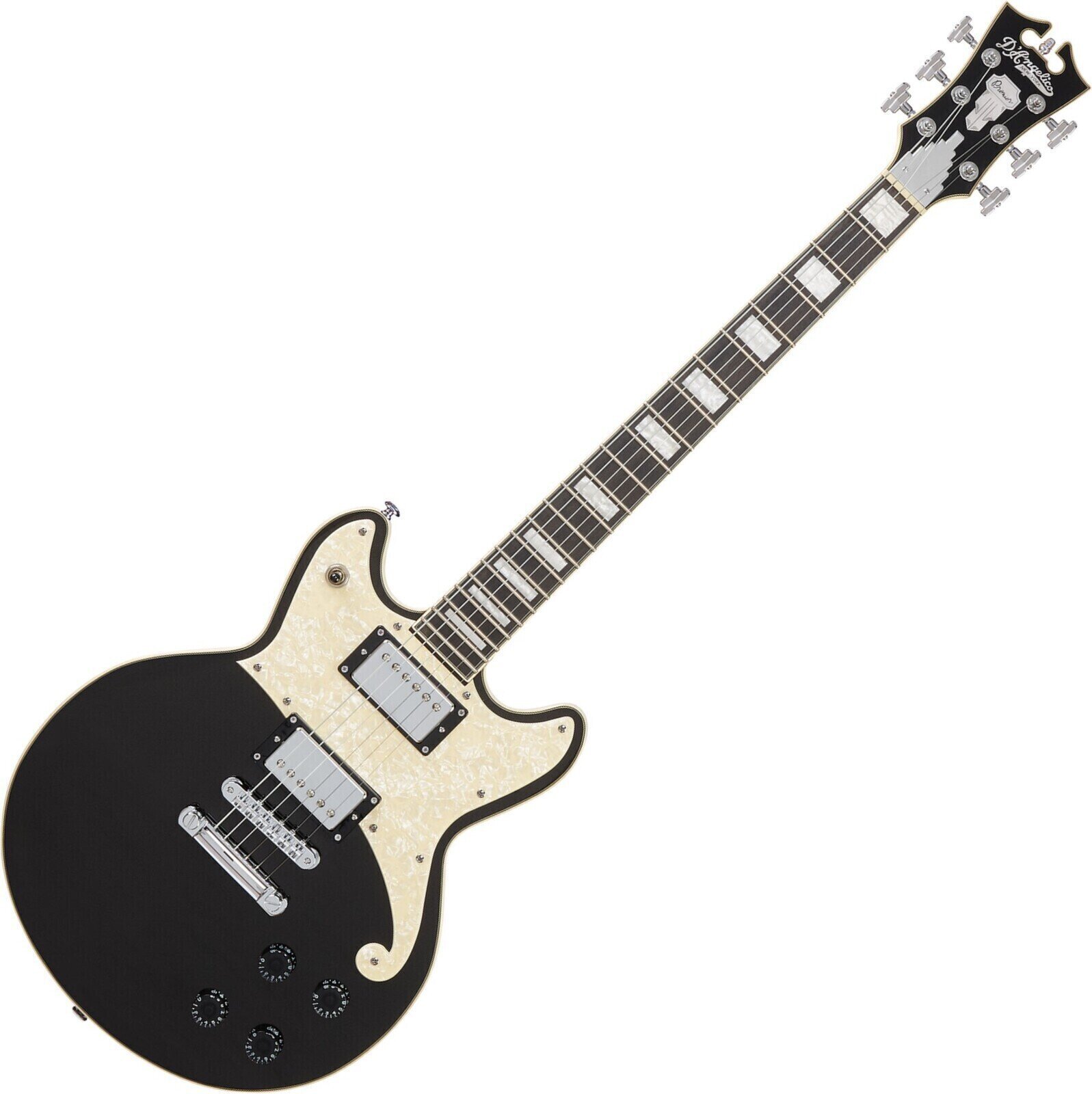 Guitare électrique D'Angelico Premier Brighton Black Flake Guitare électrique