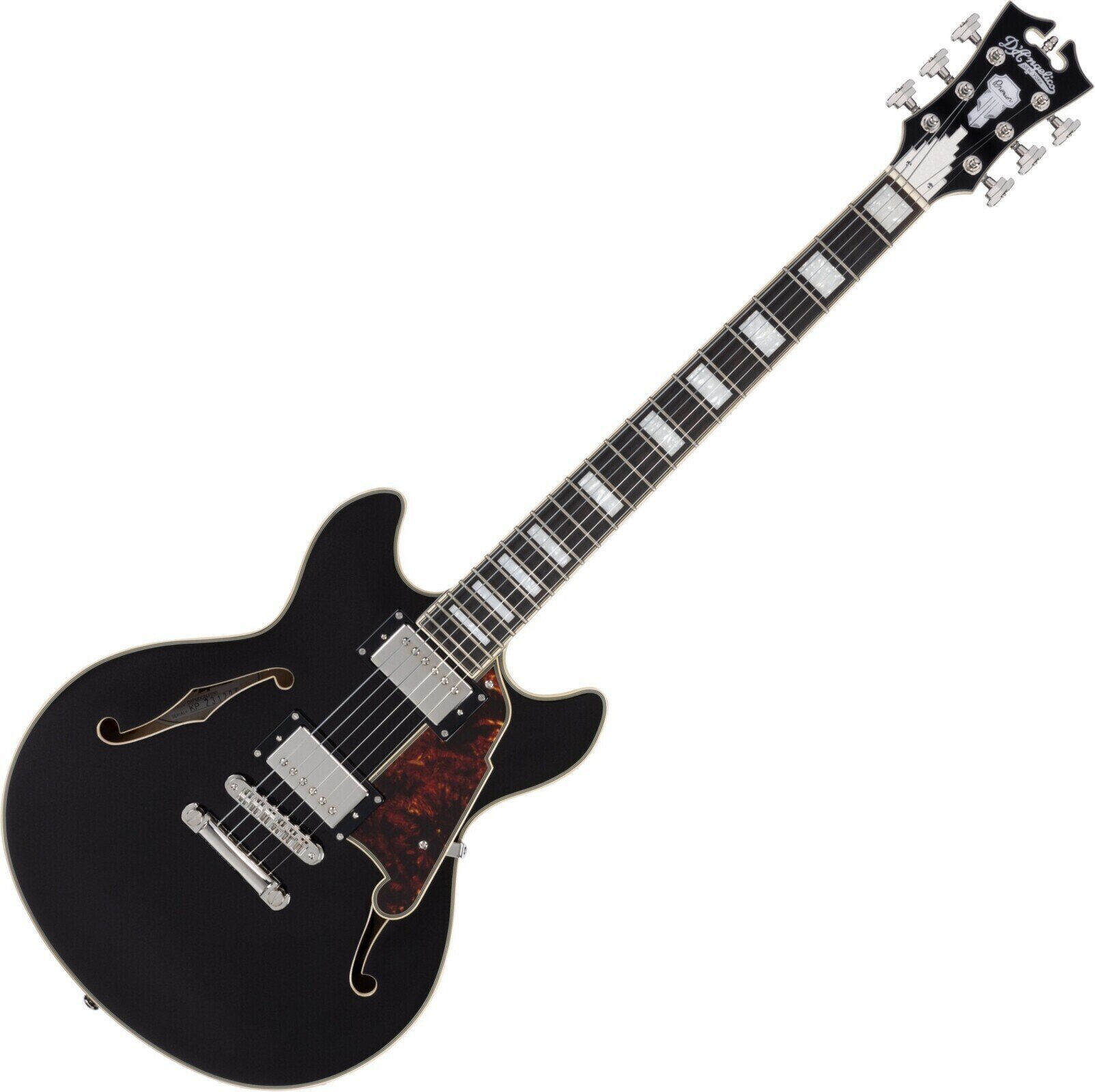 Guitarra semi-acústica D'Angelico Premier Mini DC Black Flake Guitarra semi-acústica