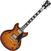 Halvakustisk guitar D'Angelico Premier Mini DC Dark Iced Tea Burst Halvakustisk guitar