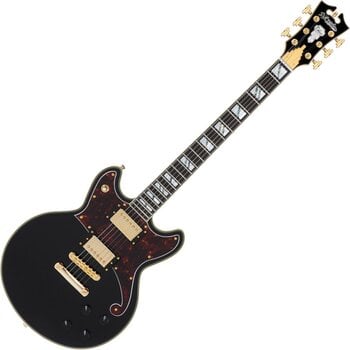 Electric guitar D'Angelico Deluxe Brighton Solid Black Electric guitar - 1