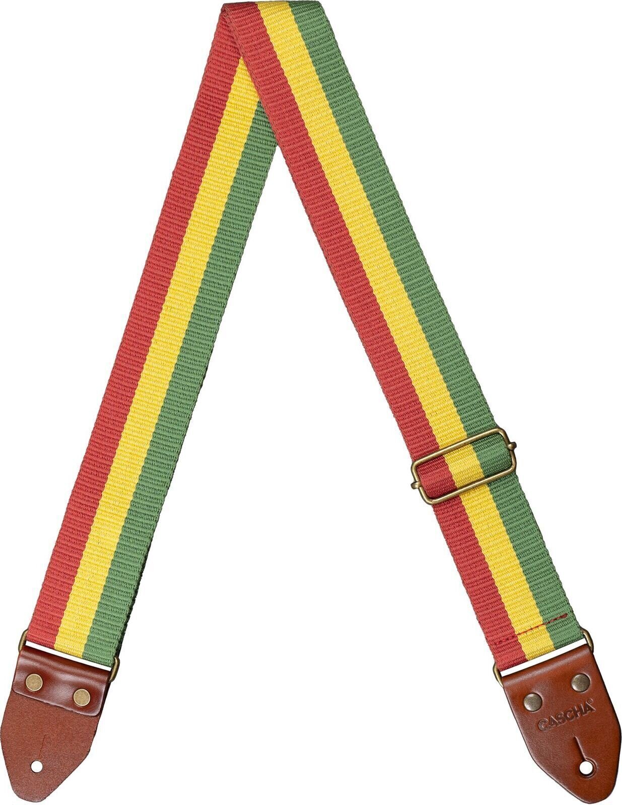 Textile guitar strap Cascha CGS-CD3 Cotton Textile guitar strap Rasta