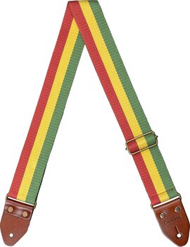 Gitaarriem Cascha CGS-CD3 Cotton Gitaarriem Rasta - 1