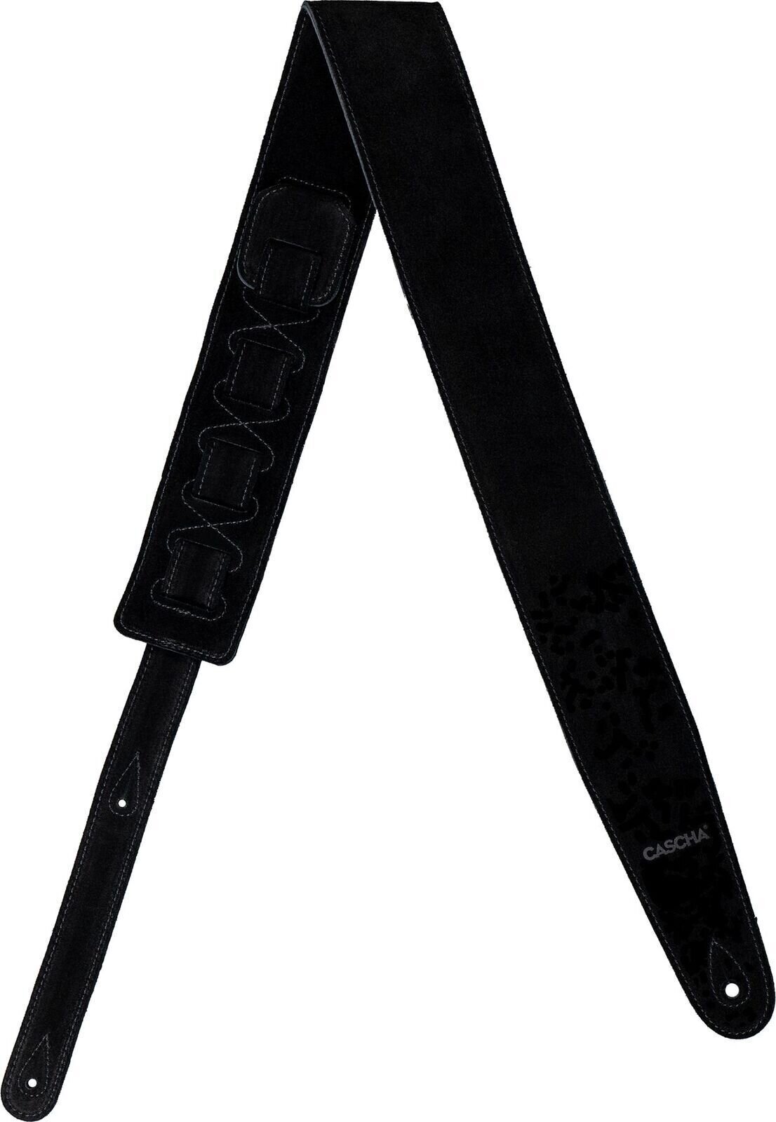 Guitar strap Cascha CGS-SL1 Leather Standard Guitar strap Black