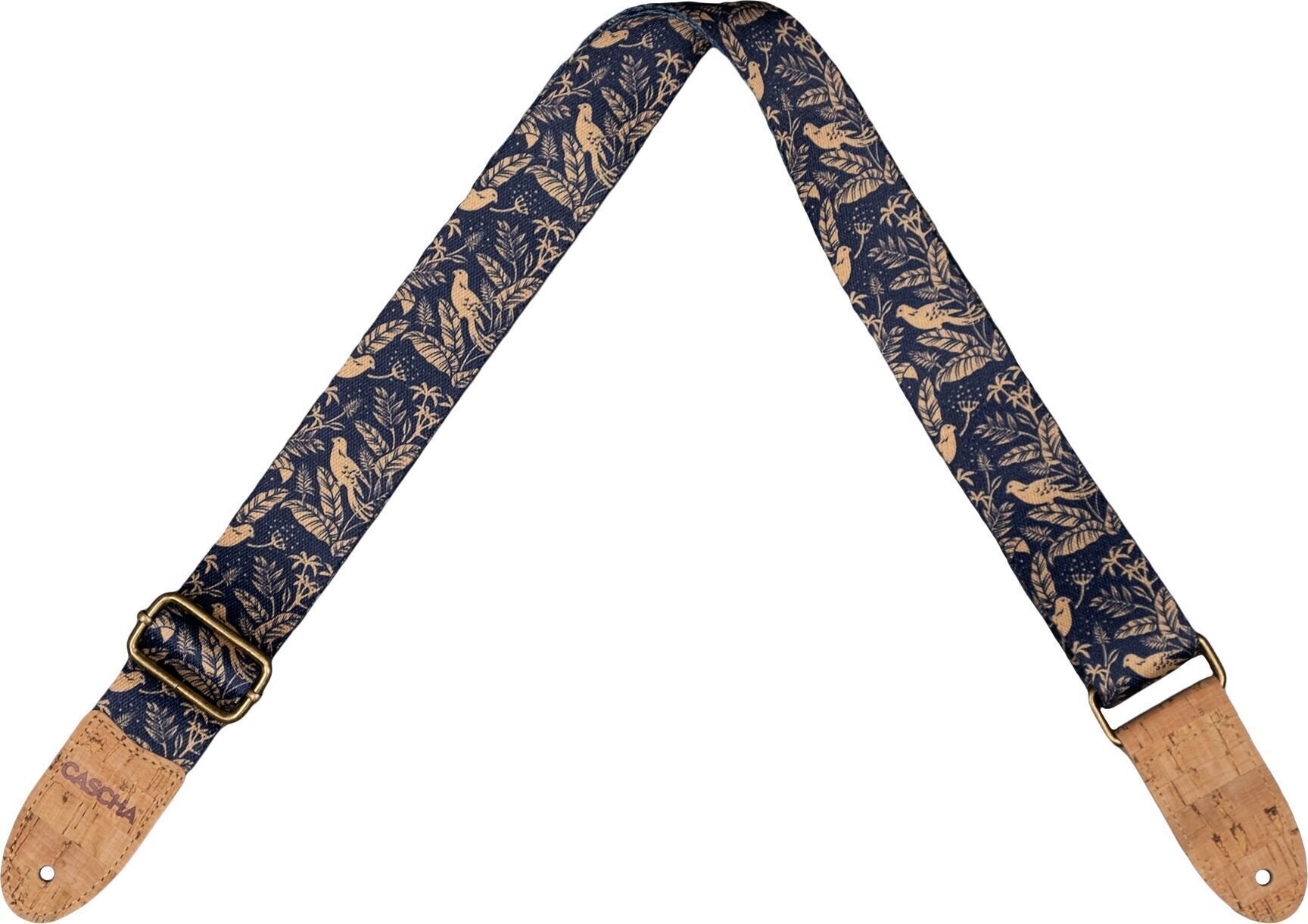 Textile guitar strap Cascha CGS-VC2 Vegan Cork Textile guitar strap Midnight Birds