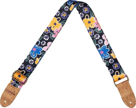 Textile guitar strap Cascha CGS-VC5 Vegan Cork Textile guitar strap Floral Sketch - 1