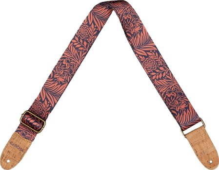 Gitarrband i textil Cascha CGS-VC7 Vegan Cork Gitarrband i textil Rose Jungle - 1