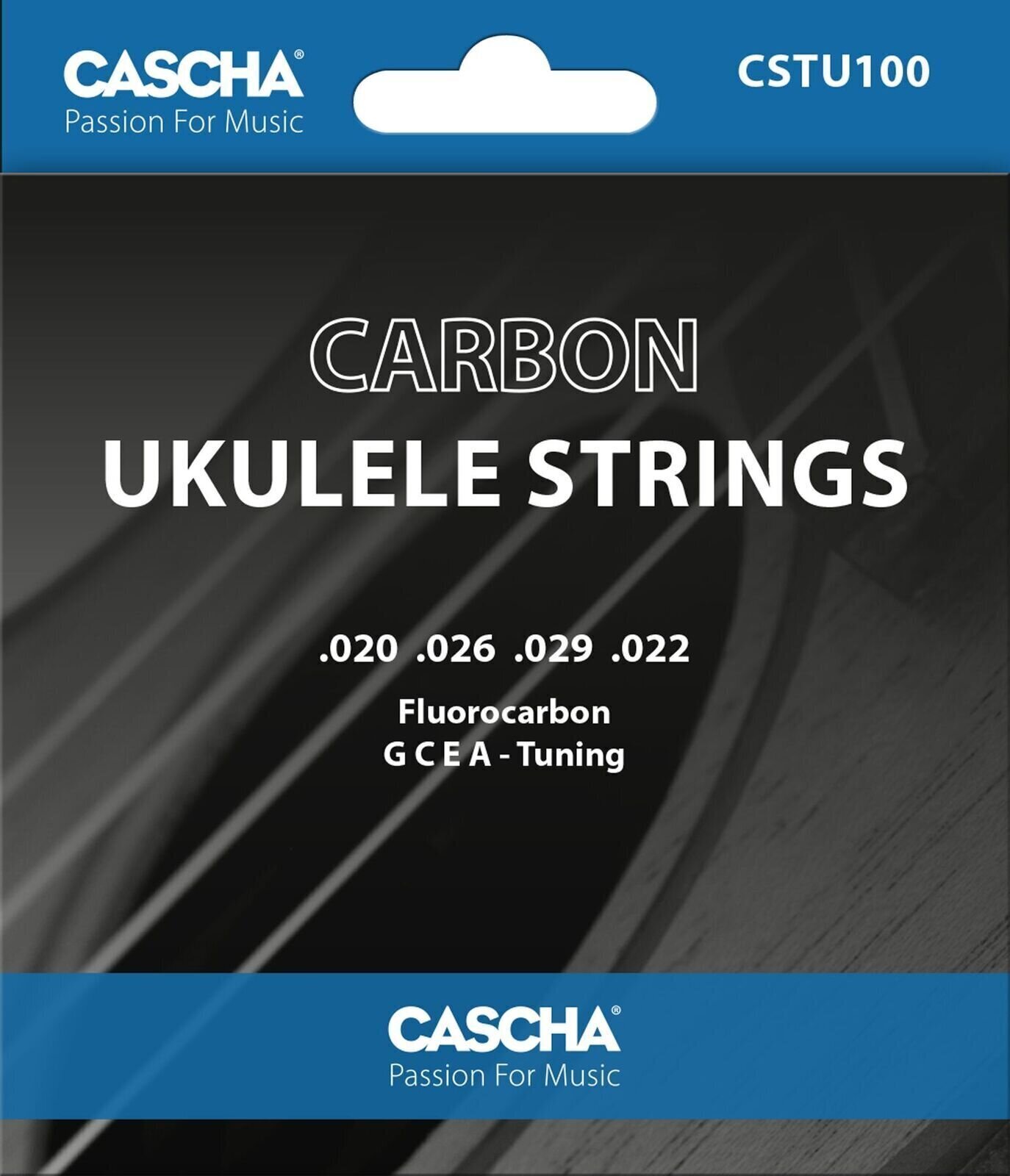 Cordes pour ukulélé soprano Cascha CSTU100 Carbon Cordes pour ukulélé soprano