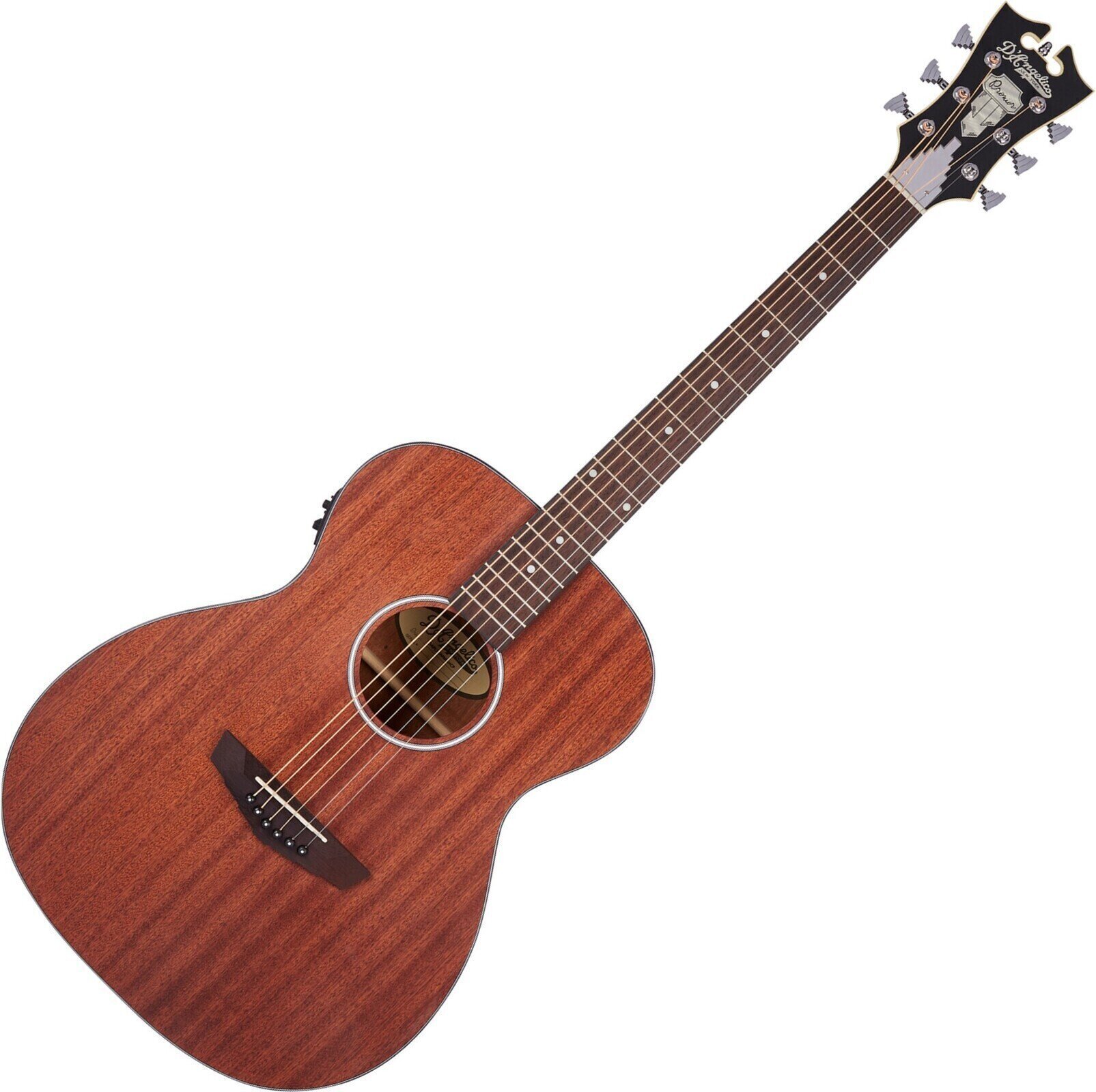 Elektro-akoestische gitaar D'Angelico Premier Tammany LS Natural Mahogany Satin Elektro-akoestische gitaar