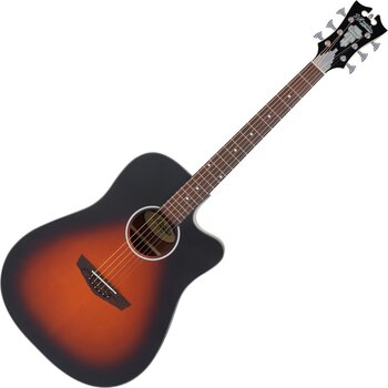 electro-acoustic guitar D'Angelico Premier Bowery LS Satin Vintage Sunburst electro-acoustic guitar - 1