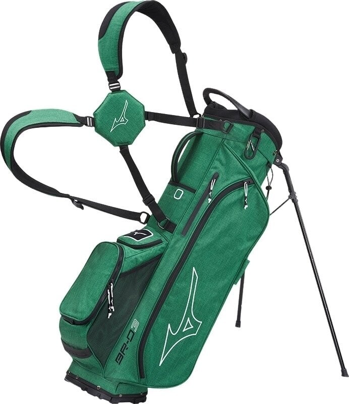 Sacca da golf con cavalletto Mizuno BR-D3 25 Sacca da golf con cavalletto Heathered Green