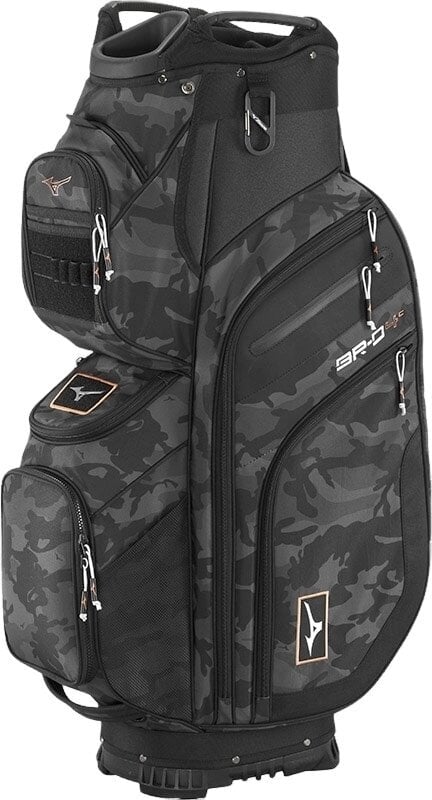 Saco de golfe para carrinho Mizuno BR-D4 25 Black Camo/Copper Saco de golfe para carrinho