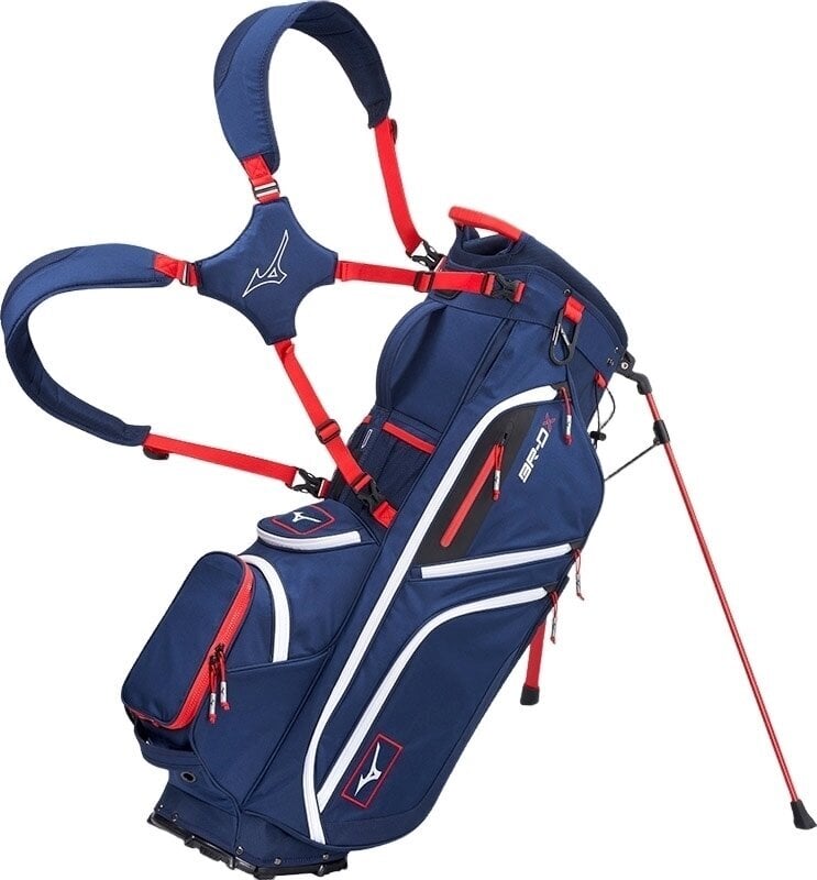 Sacca da golf con cavalletto Mizuno BR-DX 25 Sacca da golf con cavalletto Navy/Red