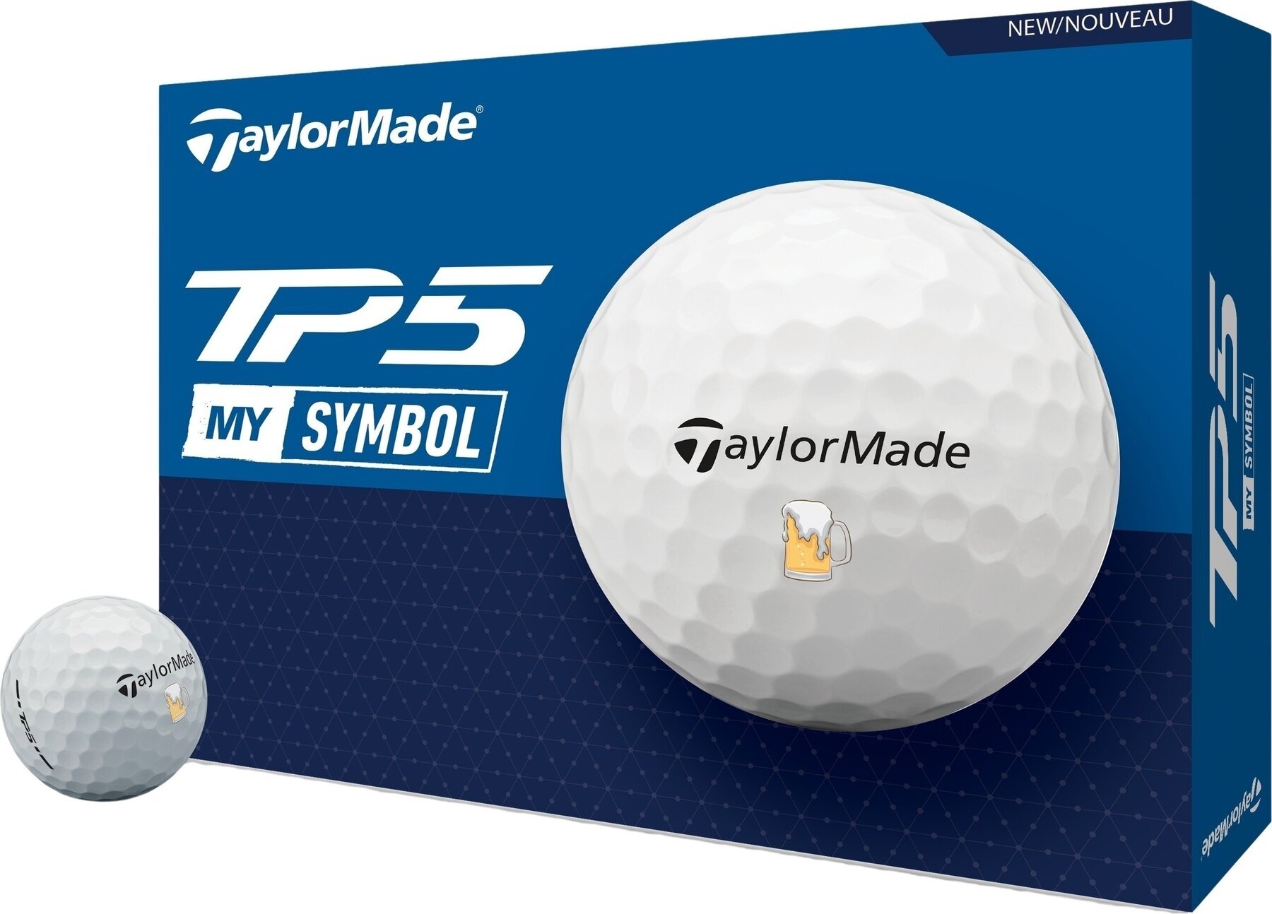 Μπάλες Γκολφ TaylorMade TP5 White w/ Beer Μπάλες Γκολφ