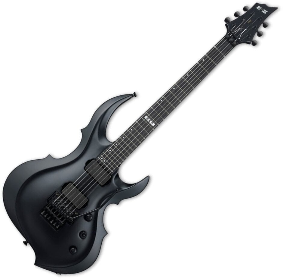 Guitarra elétrica ESP ESP E-II FRX BLKS BLACK SATIN Guitarra elétrica