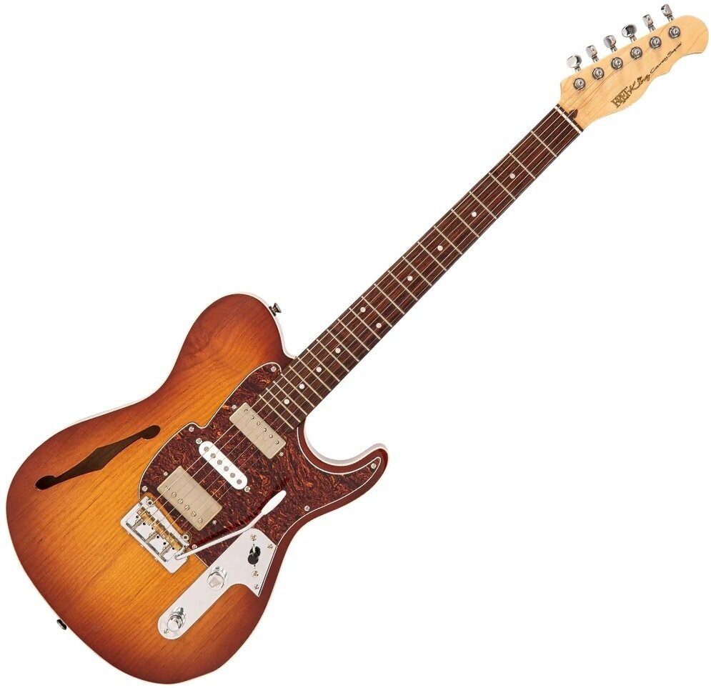 Guitarra electrica Fret King Black Label Country Squire Semi-Tone Deluxe Honeyburst Guitarra electrica