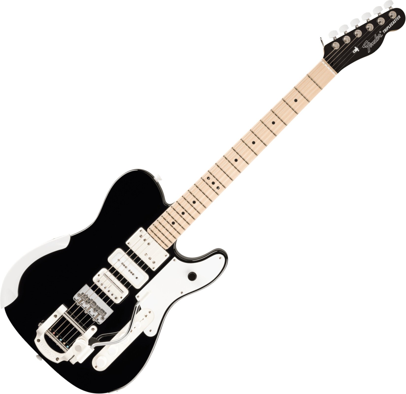 Elektrische gitaar Fender Jack White Triplecaster MN Black Elektrische gitaar