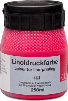 Färg för linoleumsnitt AMI 501025 Färg för linoleumsnitt Red 250 ml - 1