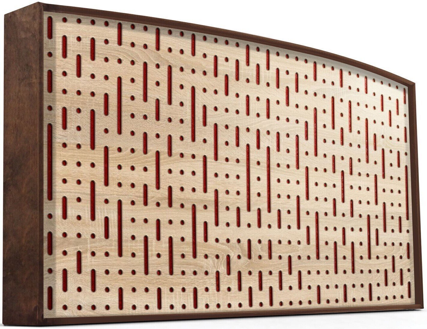 Absorberande träpanel Mega Acoustic AcouStand Binary Bean Sonoma Oak/Walnut/Red Absorberande träpanel