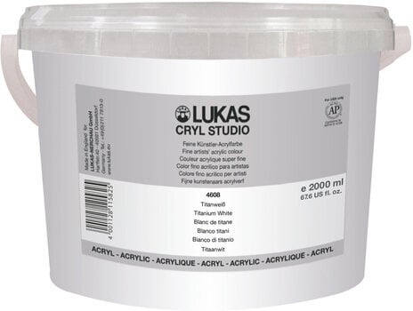 Farba akrylowa Lukas Cryl Studio Farba akrylowa Titanium White 2 L 1 szt - 1