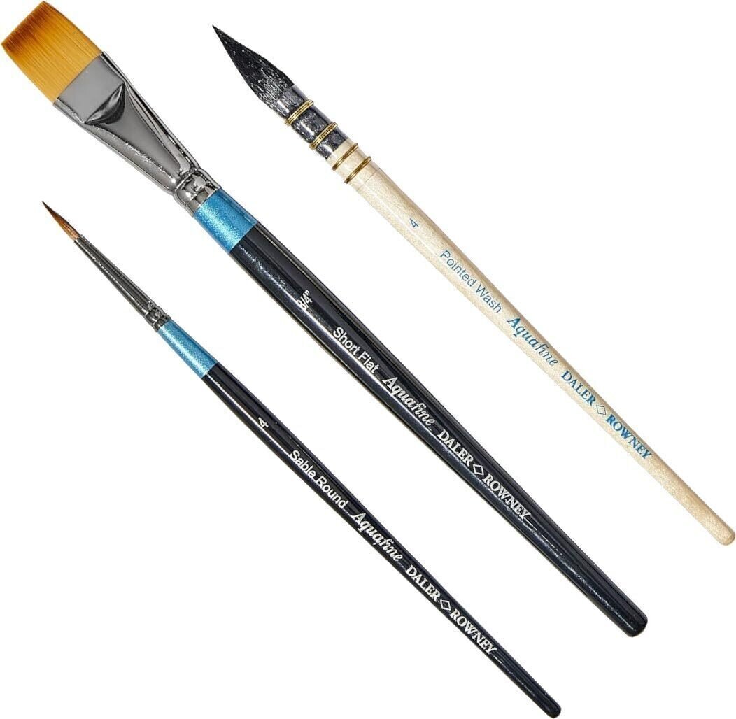 Paint Brush Daler Rowney Aquafine Set of Brushes 3 pcs