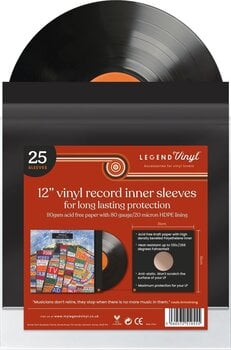 Bag/case for LP records Legend Vinyl LV19 Vinyl Record Sleeves 25 Black - 1