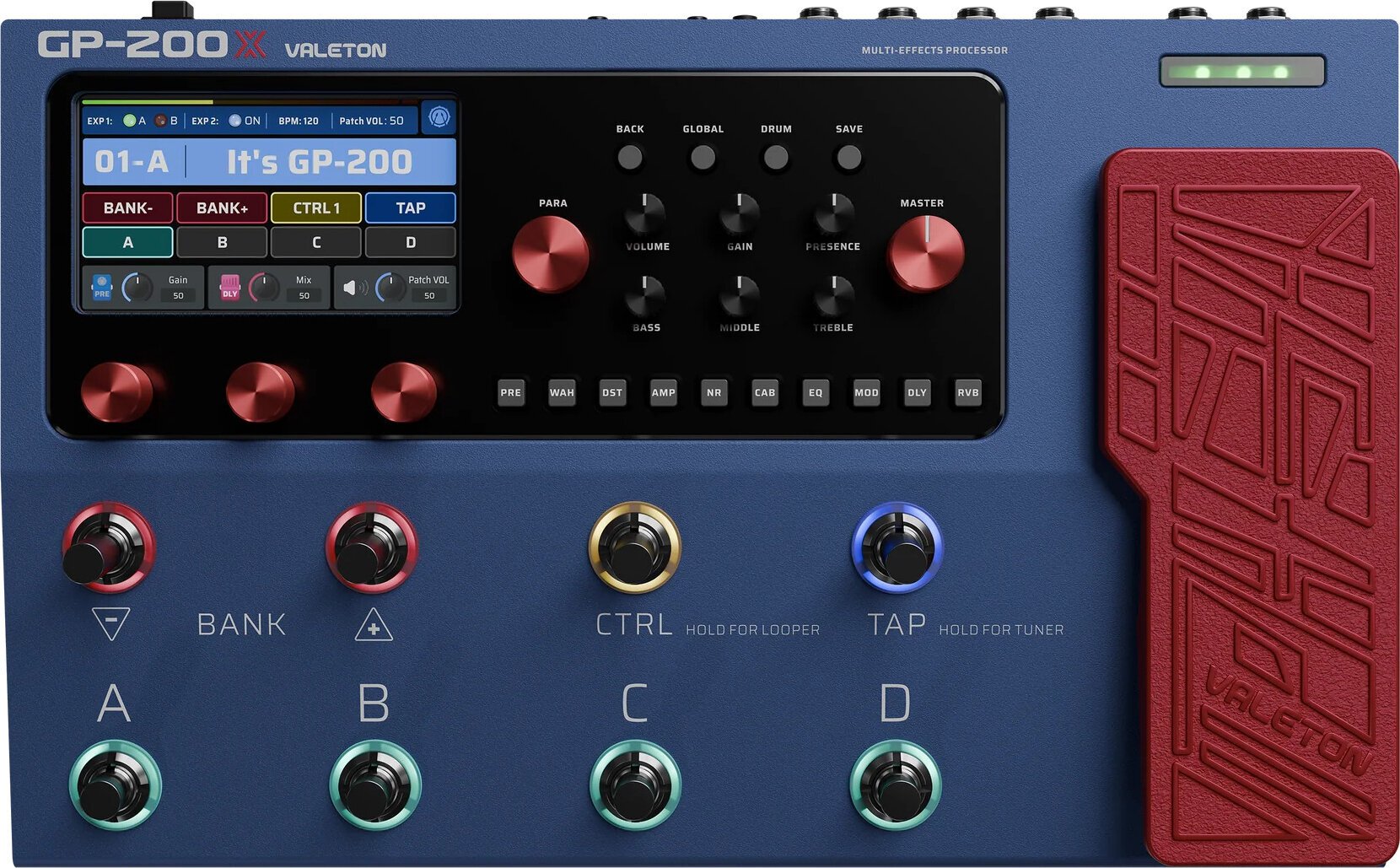 Multi-effekt til guitar Valeton GP-200X Multi-effekt til guitar