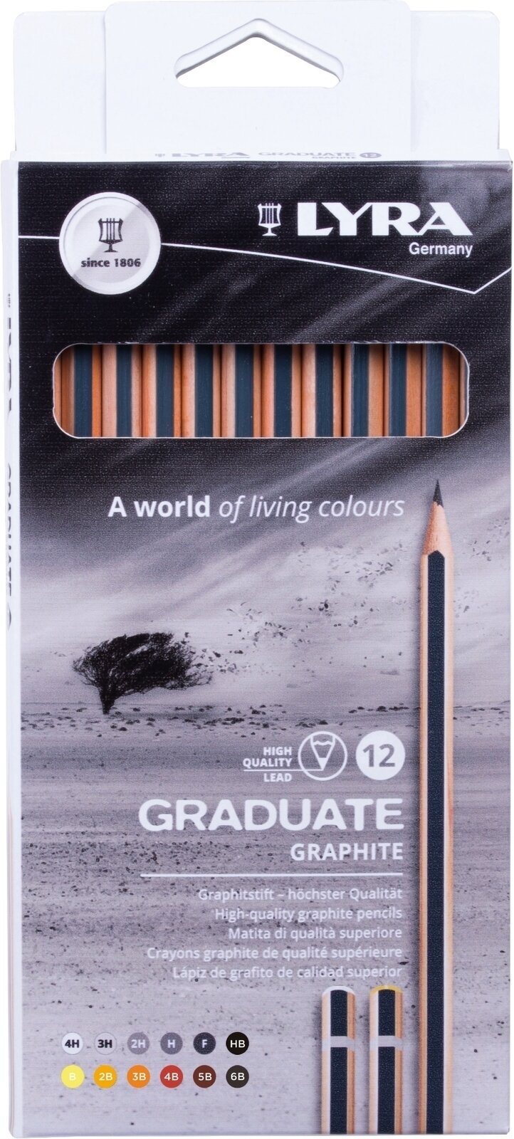 Graphite Pencil Lyra Graduate Set of Graphite Pencils 6 pcs