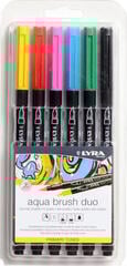 Flomaster Lyra Double Tip Aqua Duo Резервоар за мастило Primary Tones 6 kom