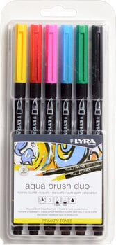 Felt-Tip Pen Lyra Double Tip Aqua Duo Markers Primary Tones 6 pcs - 1