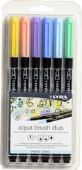 Flomaster Lyra Double Tip Aqua Duo Резервоар за мастило Pastel Tones 6 kom