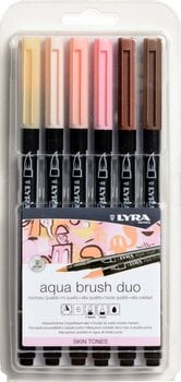 Pixur cu pâslă Lyra Double Tip Aqua Duo Refill cerneală Skin Tones 6 buc - 1